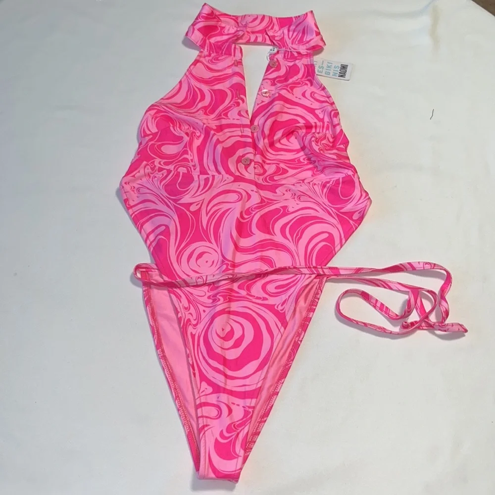 Frankies Bikini Osaka Satin One Piece Swimsuit Sz M